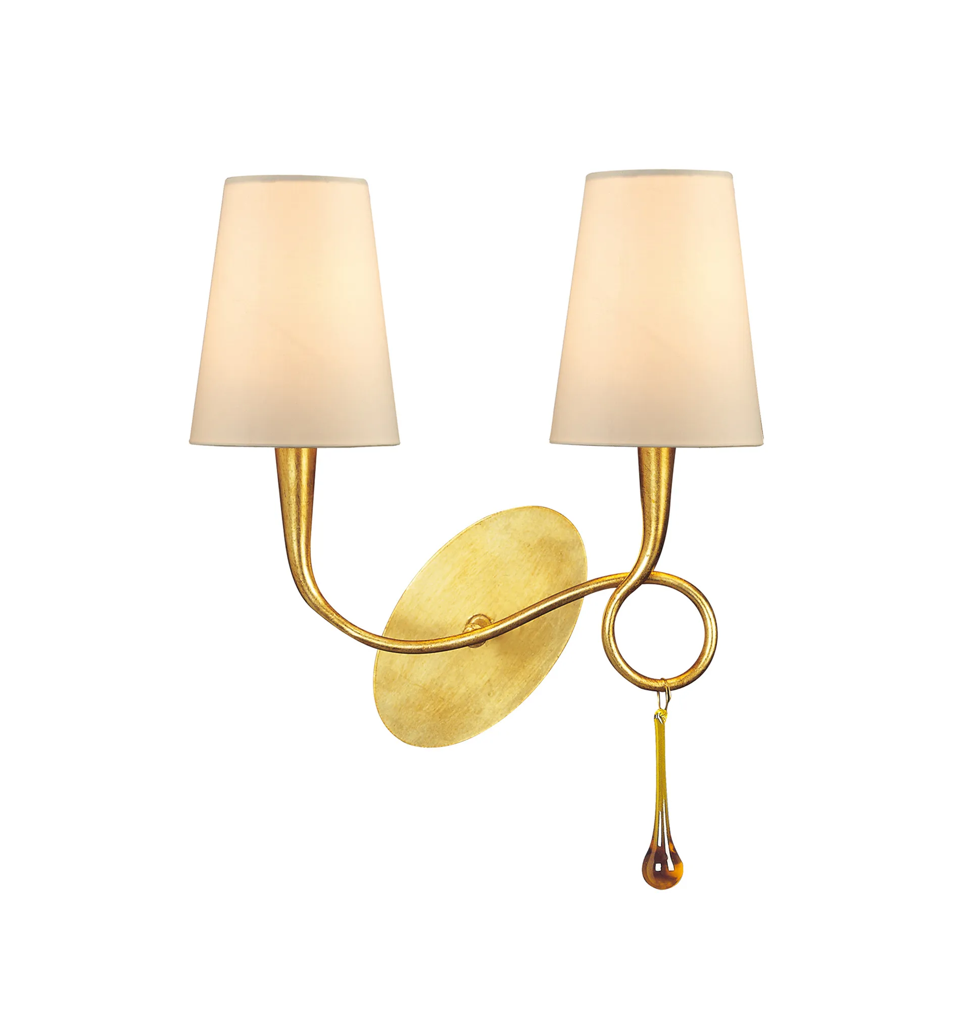 Paola Gold Wall Lights Mantra Armed Wall Lights